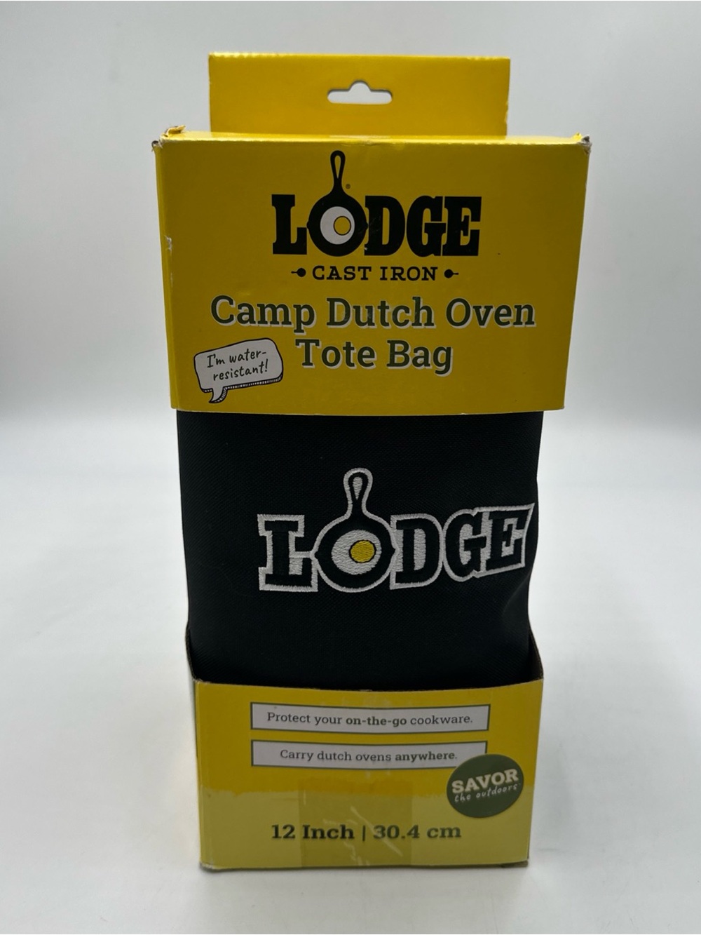 Lodge A12-2 12 Inch Camp Dutch Oven Tote Bag Black Padded Water Resistant